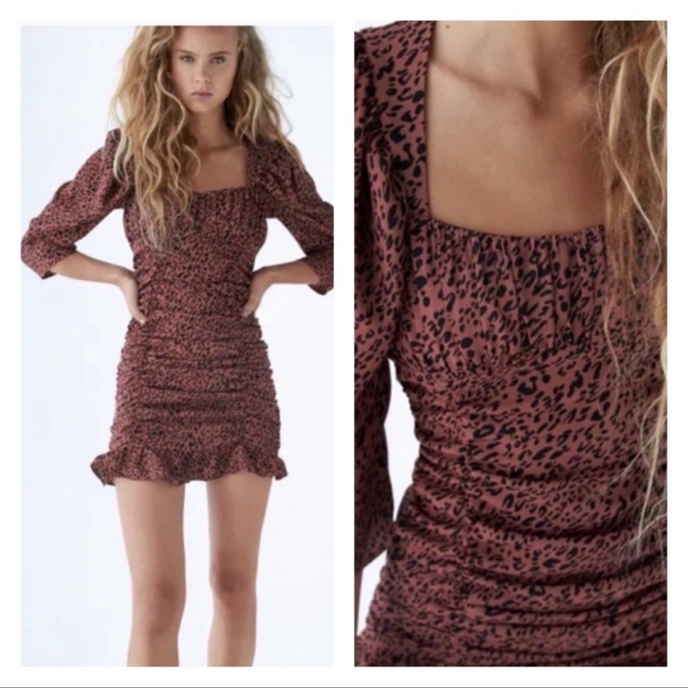 Zara Dress , Cheetah Print Dress, Size Medium,